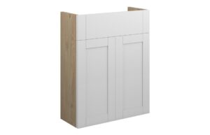 Verity 500mm Slim Basin Unit - Matt White (Oak Cab)