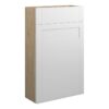 Verity 500mm Slim WC Unit - Matt White (Oak Cab)