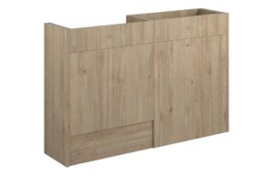 Truro 1236mm Standard Basin & WC Unit Pack - Havana Oak (Grey Cab)