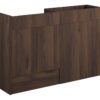 Truro 1236mm Standard Basin & WC Unit Pack - Warm Walnut (Oak Cab)