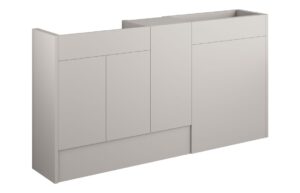 Truro 1536mm Standard Basin  WC & 1 Door Unit Pack - Matt Dove Grey (Oak Cab)