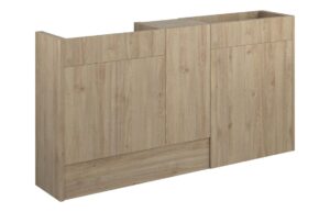 Truro 1536mm Standard Basin  WC & 1 Door Unit Pack - Havana Oak (Oak Cab)