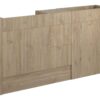 Truro 1536mm Standard Basin  WC & 3 Drawer Unit Pack - Havana Oak (Grey Cab)