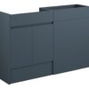 Tewin 1236mm Standard Basin & WC Unit Pack - Matt Arley Blue (Oak Cab)