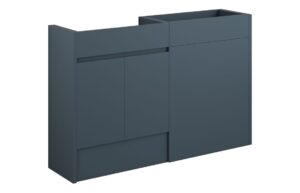 Tewin 1236mm Standard Basin & WC Unit Pack - Matt Arley Blue (Grey Cab)