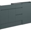 Tewin 1536mm Standard Basin  WC & 3 Drawer Unit Pack - Matt Green Camo (Oak Cab)