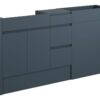 Tewin 1536mm Standard Basin  WC & 3 Drawer Unit Pack - Matt Arley Blue (Oak Cab)