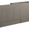 Verity 1536mm Standard Basin  WC & 3 Drawer Unit Pack - Matt Stone (Oak Cab)
