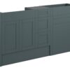 Verity 1536mm Standard Basin  WC & 3 Drawer Unit Pack - Matt Green Camo (Grey Cab)