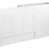Verity 1536mm Standard Basin  WC & 3 Drawer Unit Pack - Matt White (Grey Cab)