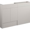 Truro 1236mm Slim Basin & WC Unit Pack - Matt Dove Grey (Grey Cab)