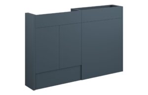Truro 1236mm Slim Basin & WC Unit Pack - Matt Arley Blue (Grey Cab)