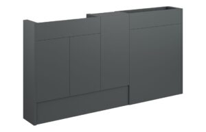 Truro 1536mm Slim Basin  WC & 1 Door Unit Pack - Matt Graphite Grey (Grey Cab)