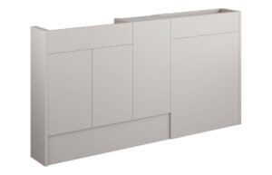 Truro 1536mm Slim Basin  WC & 1 Door Unit Pack - Matt Dove Grey (Grey Cab)