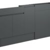 Tewin 1536mm Slim Basin  WC & 1 Door Unit Pack - Matt Graphite Grey (Grey Cab)