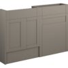 Verity 1236mm Slim Basin & WC Unit Pack - Matt Stone (Grey Cab)