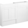 Verity 1236mm Slim Basin & WC Unit Pack - Matt White (Grey Cab)