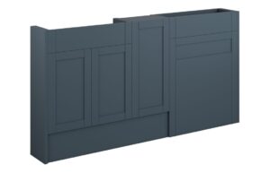 Verity 1536mm Slim Basin WC & 1 Door Unit Pack - Matt Arley Blue (Grey Cab)
