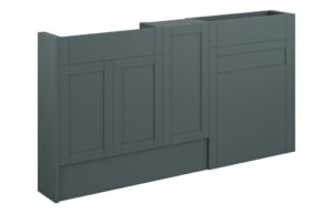 Verity 1536mm Slim Basin WC & 1 Door Unit Pack - Matt Green Camo (Grey Cab)