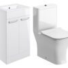 Malvern 510mm Floor Standing Unit & Close Coupled WC Pack - White Gloss