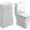 Malvern 510mm Floor Standing Unit & Close Coupled WC Pack - Grey Gloss