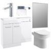 Henlow 1000mm Furniture & BTW WC Pack - White Gloss (RH)