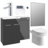 Henlow 1000mm Furniture & BTW WC Pack - Anthracite Gloss (LH)