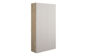 Truro 600mm Slim 2 Door Storage Unit - Matt Dove Grey (Oak Cab)