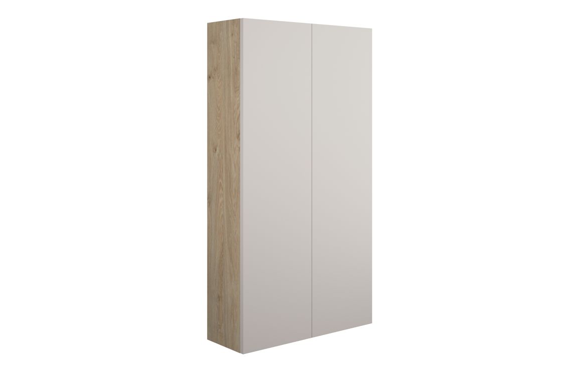 Truro 600mm Slim 2 Door Storage Unit - Matt Dove Grey (Oak Cab)
