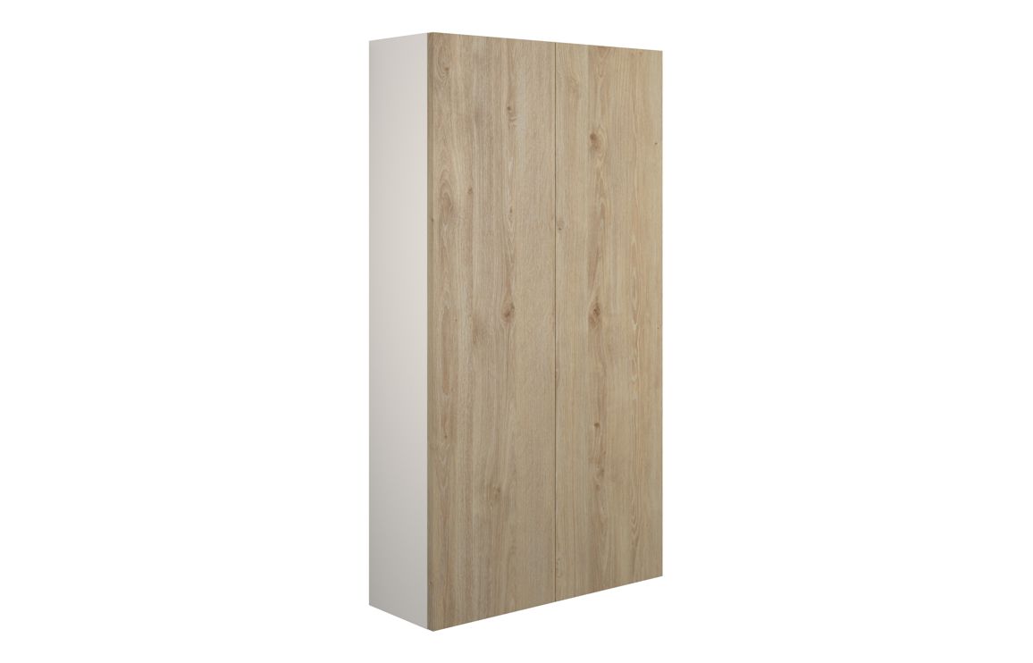 Truro 600mm Slim 2 Door Storage Unit - Havana Oak (Grey Cab)