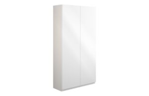 Tewin 600mm Slim 2 Door Storage Unit - White Gloss (Grey Cab)