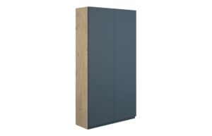 Tewin 600mm Slim 2 Door Storage Unit - Matt Arley Blue (Oak Cab)