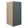 Verity 300mm Standard 3 Drawer Unit - Matt Green Camo (Oak Cab)