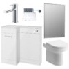 Henlow 900mm Furniture & BTW WC Pack - White Gloss (LH)
