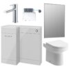 Henlow 900mm Furniture & BTW WC Pack - Grey Gloss (LH)