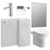 Henlow 900mm Furniture & BTW WC Pack - Grey Gloss (RH)