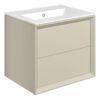 Harpenden 610mm Wall Hung 2 Drawer Basin Unit & 0TH Thin Edge Basin - Matt Cotton