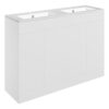 Cuffley 1210mm Floor Standing 4 Door Basin Unit & 2TH Basin - Matt White