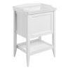 Codicote 650mm Floor Standing 1 Drawer Basin Unit w/Basin - Matt White