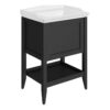 Codicote 650mm Floor Standing 1 Drawer Basin Unit w/Basin - Matt Anthracite