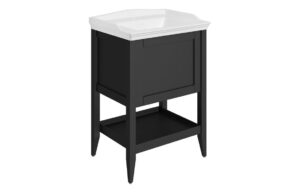 Codicote 650mm Floor Standing 1 Drawer Basin Unit w/Basin - Matt Anthracite