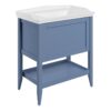 Codicote 800mm Floor Standing 1 Drawer Basin Unit w/Basin - Matt Misty Blue