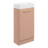 Baldock 410mm Floor Standing 1 Door Cloakroom Basin Unit w/1TH Basin - Matt Apricot