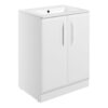Baldock 615mm Floor Standing 2 Door Basin Unit w/1TH Basin - Matt White