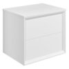 Harpenden 610mm Wall Hung 2 Drawer Basin Unit & Top - Matt White