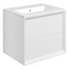 Harpenden 610mm Wall Hung 2 Drawer Basin Unit & 0TH Thin Edge Basin - Matt White