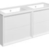 Harpenden 1210mm Wall Hung 4 Drawer Basin Unit & 0TH Thin Edge Basin - Matt White