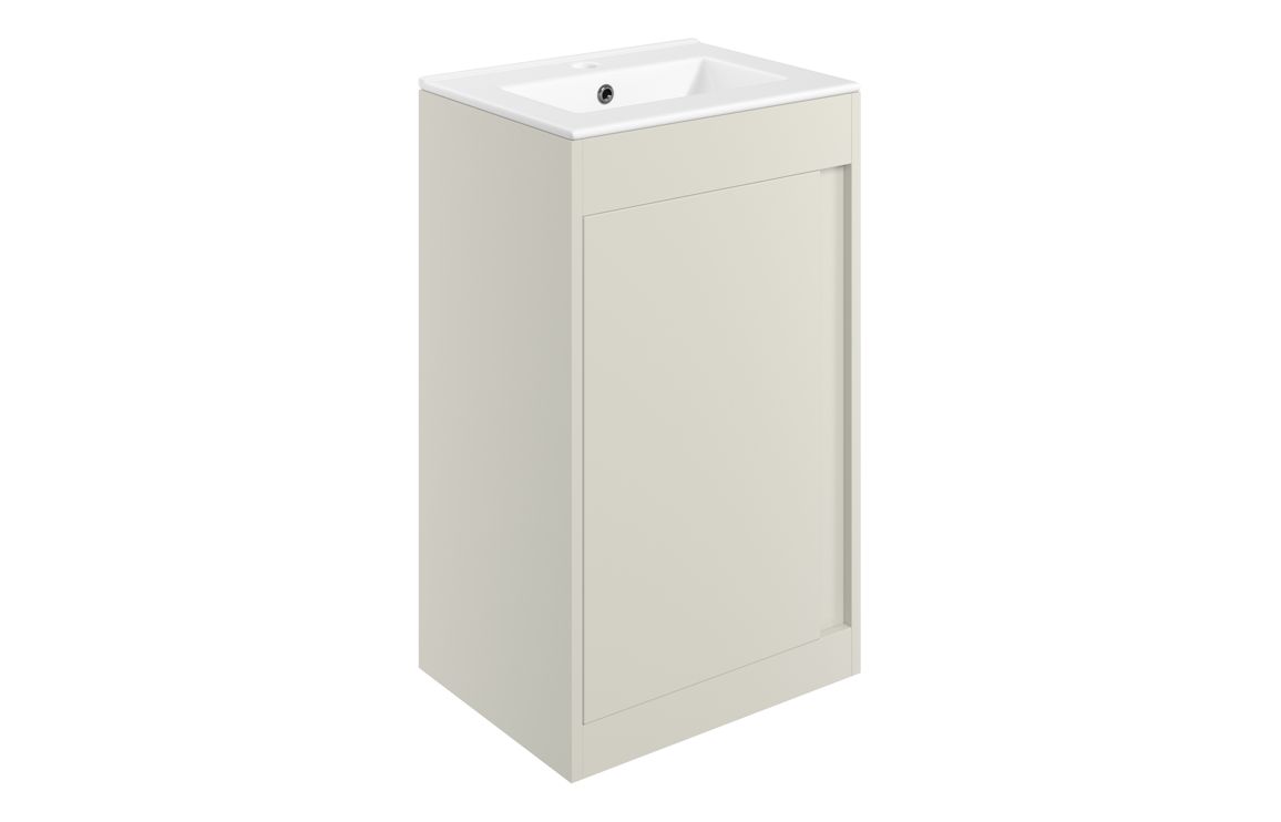 Welwyn 510mm Floor Standing Unit Inc. Basin - Matt Latte
