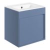Welwyn 510mm Wall Hung Unit Inc. Basin - Matt Misty Blue