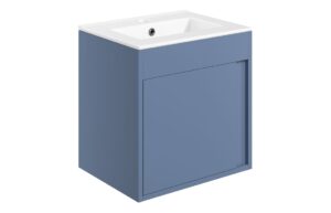 Welwyn 510mm Wall Hung Unit Inc. Basin - Matt Misty Blue